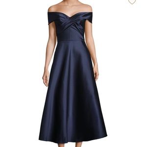 Theia Midi Dress Navy Blue New with Tags
